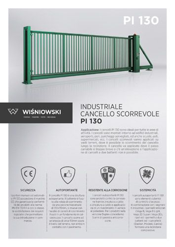 Cancello scorrevole industriale PI 130