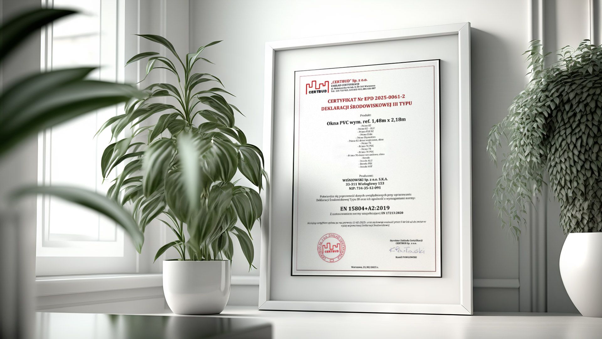 WIŚNIOWSKI con le dichiarazioni EPD per finestre in PVC – un altro passo verso l'edilizia sostenibile
