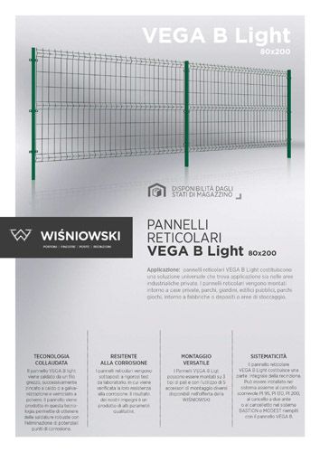 Pannelli reticolari VEGA B Light 80x200