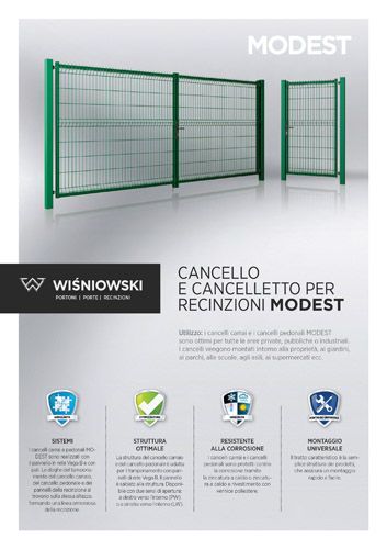 Cancello e cancelletto per recinzioni MODEST